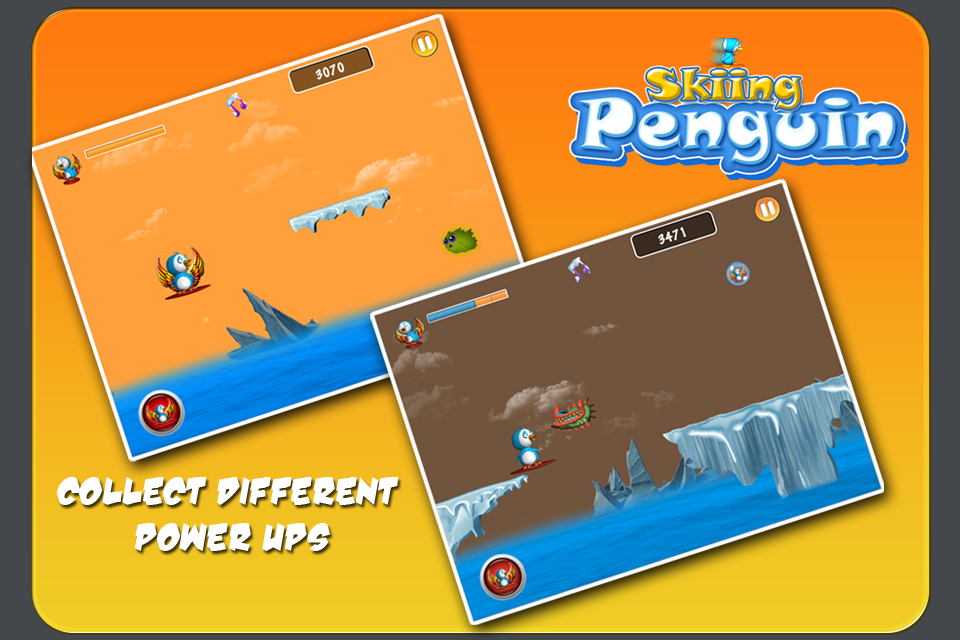 Screenshot Skiing Penguin for iPhone Screenshot Skiing Penguin for iPhone